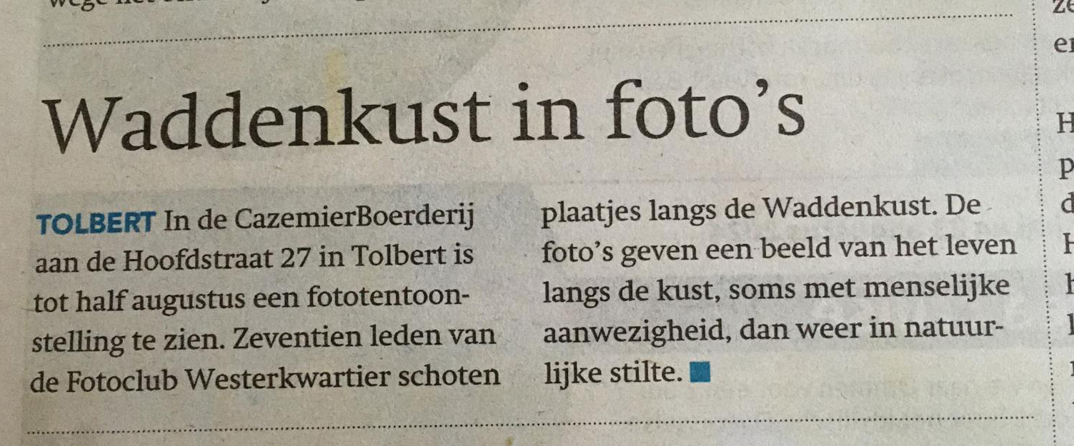 Krantenbericht De Westerkwartier